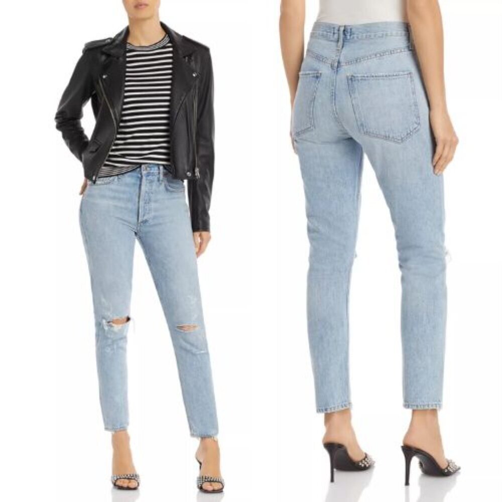AGOLDE Blue Jamie High Rise Tapered Jeans Size 23 - 36055